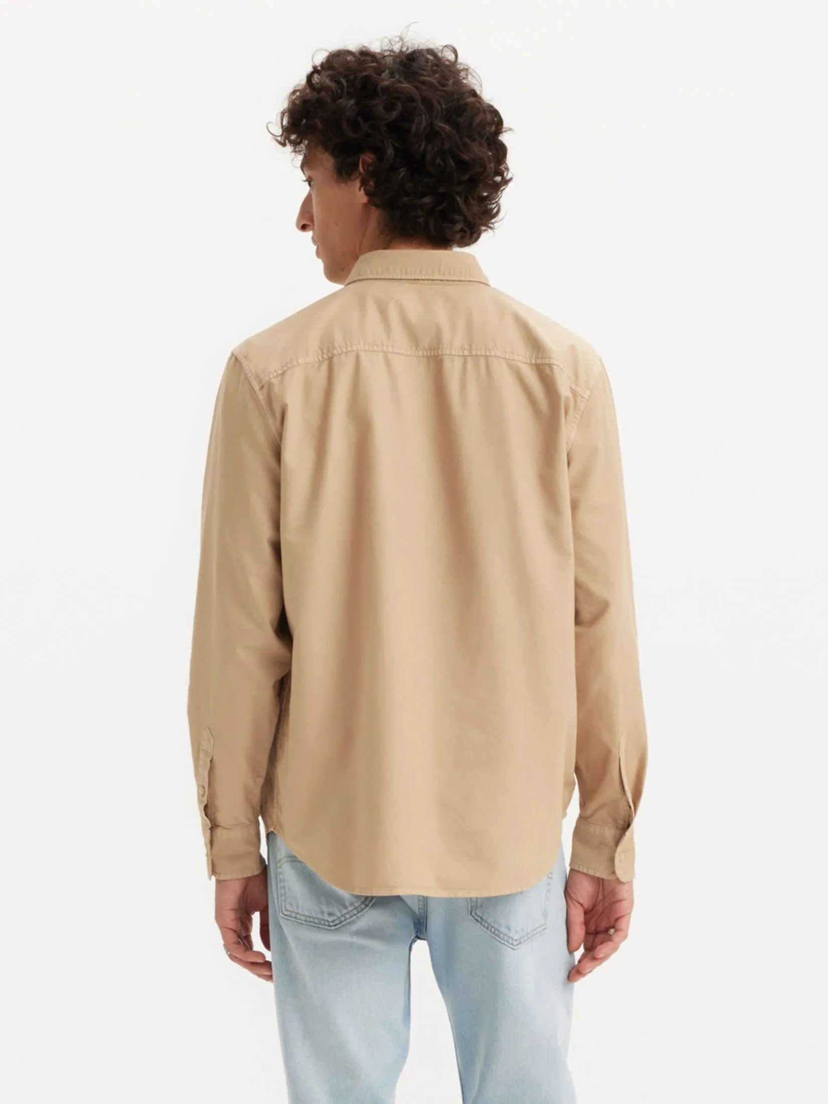 LEVI'S Men’s Authentic Button-Down Shirt Khaki Beige
