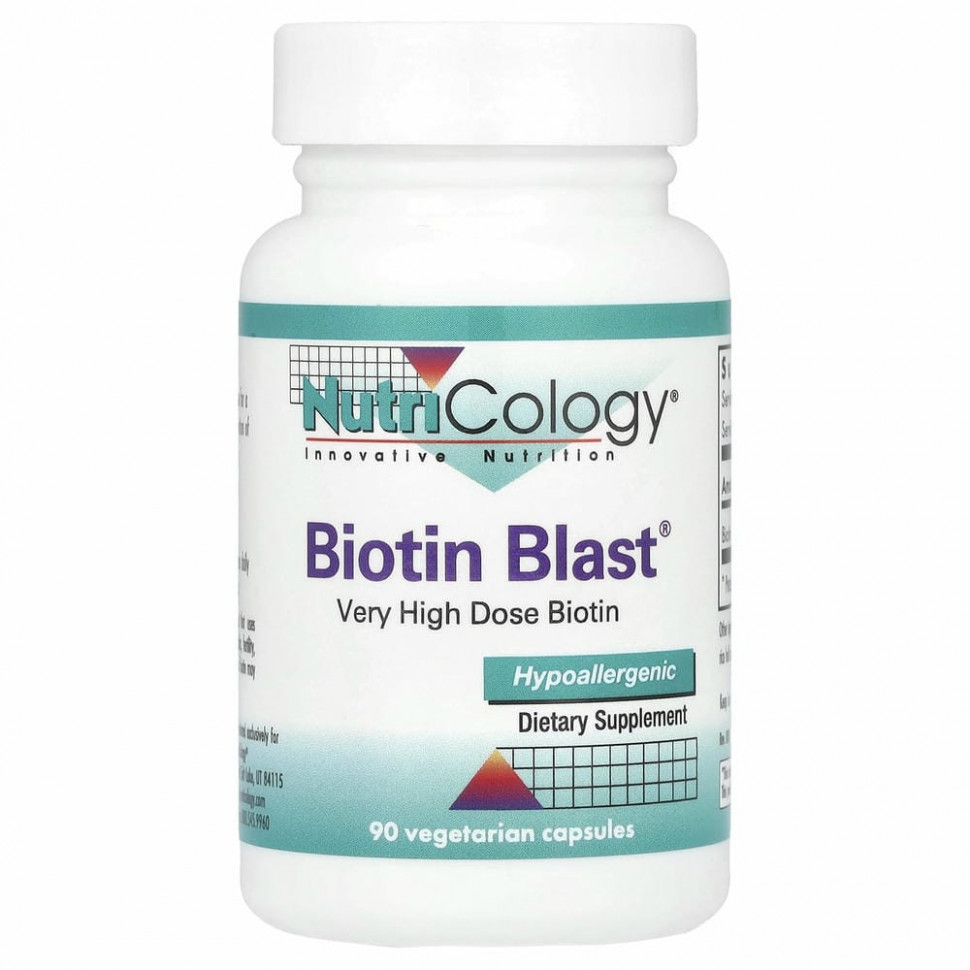 Nutricology, Biotin Blast, 90 вегетарианских капсул