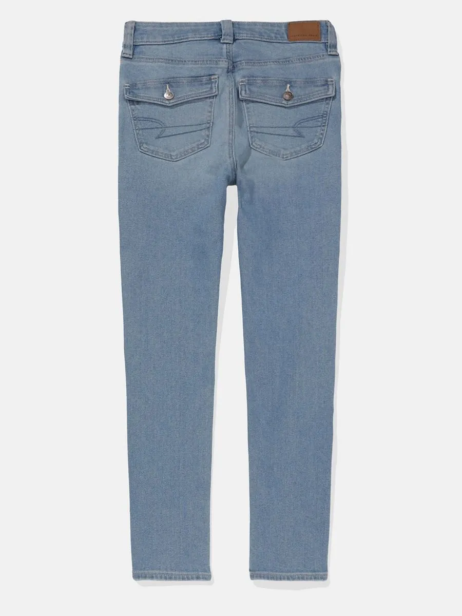 AMERICAN EAGLE WOMEN MOM JEANS 915 LIGHT WASH