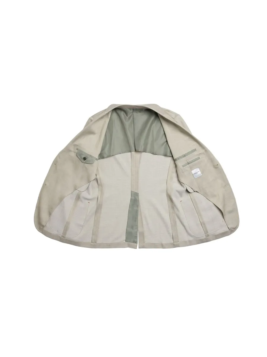 TAKEO KIKUCHI MEN BEIGE ECO DENIM STRETCH BLAZER