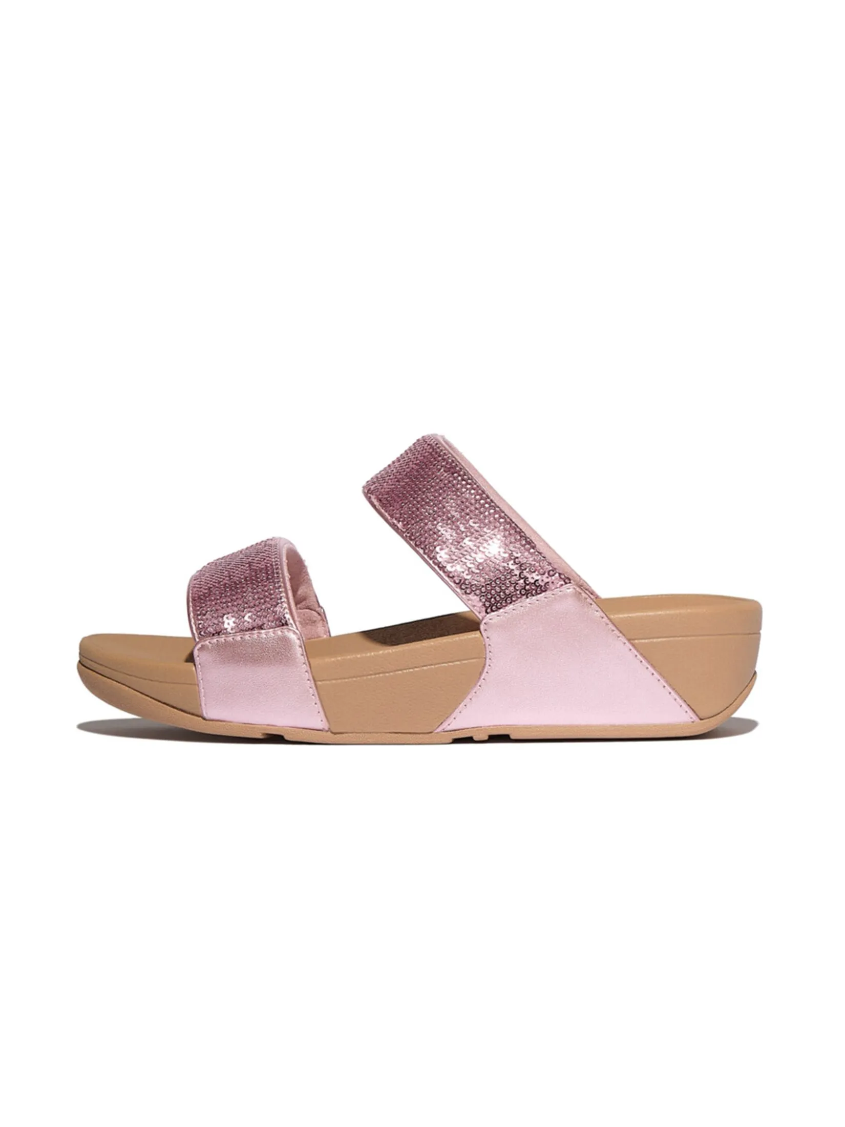 FitFlop™ WOMEN'S LULU SEQUIN SLIDES PINK