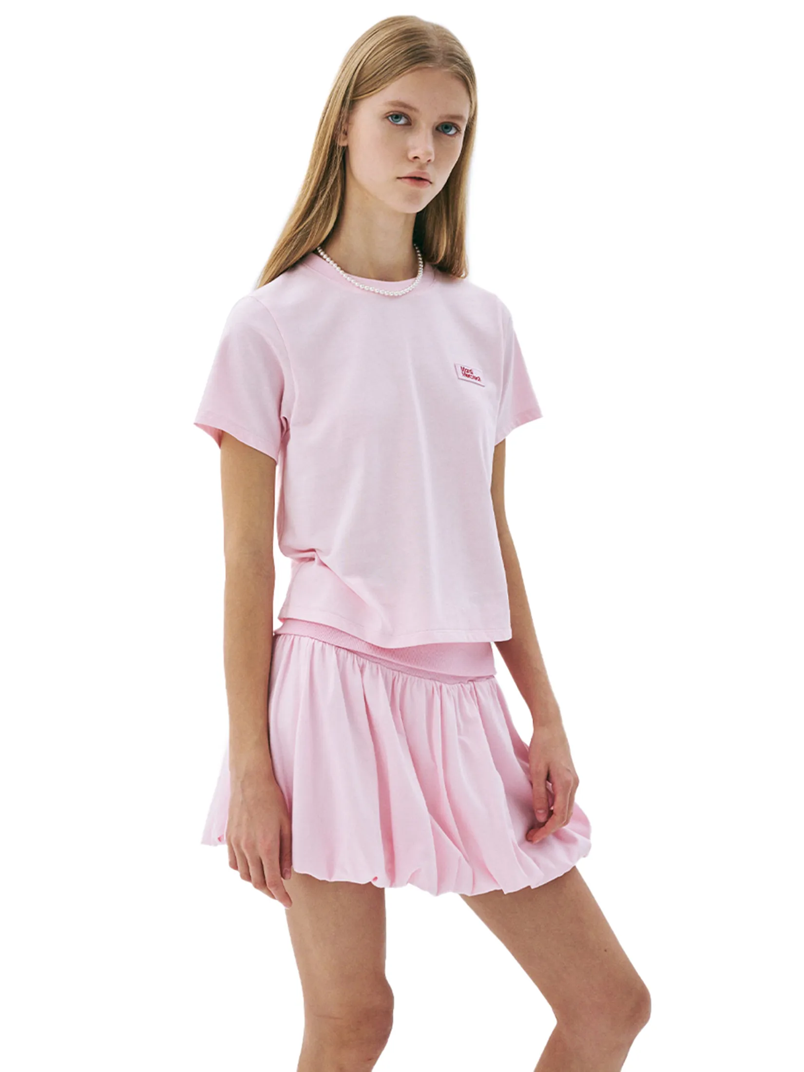 MARDI MERCREDI Volume Mini Skirt Pink F