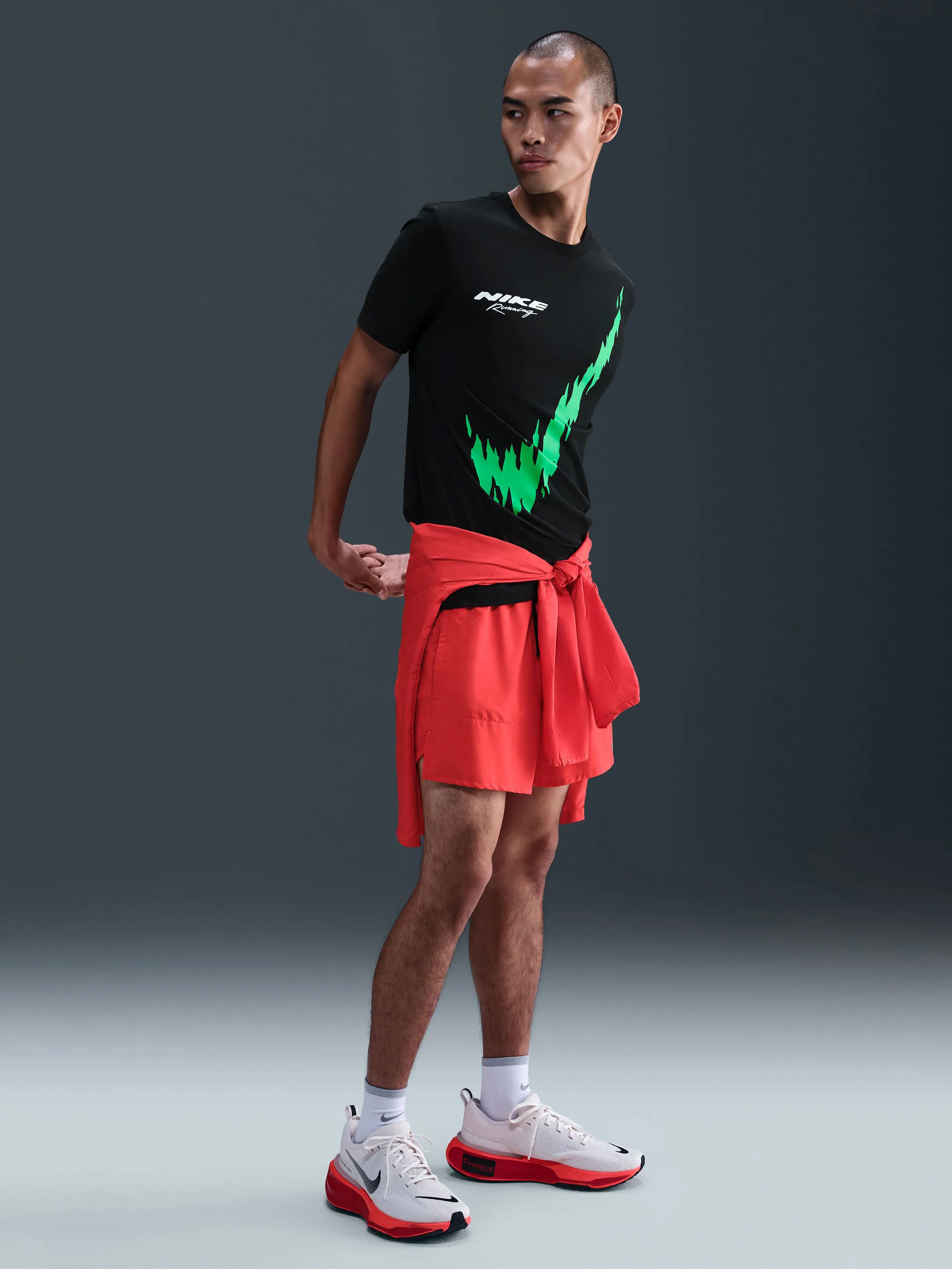 NIKE Men Running T-Shirt Dri-Fit HV4147-010 Black