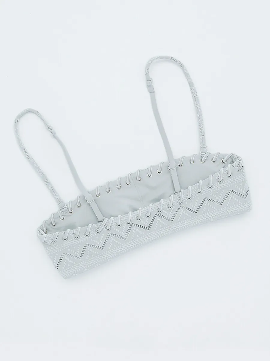 SABINA SWIM SS 24 Sandra Swim Top - LightGrey