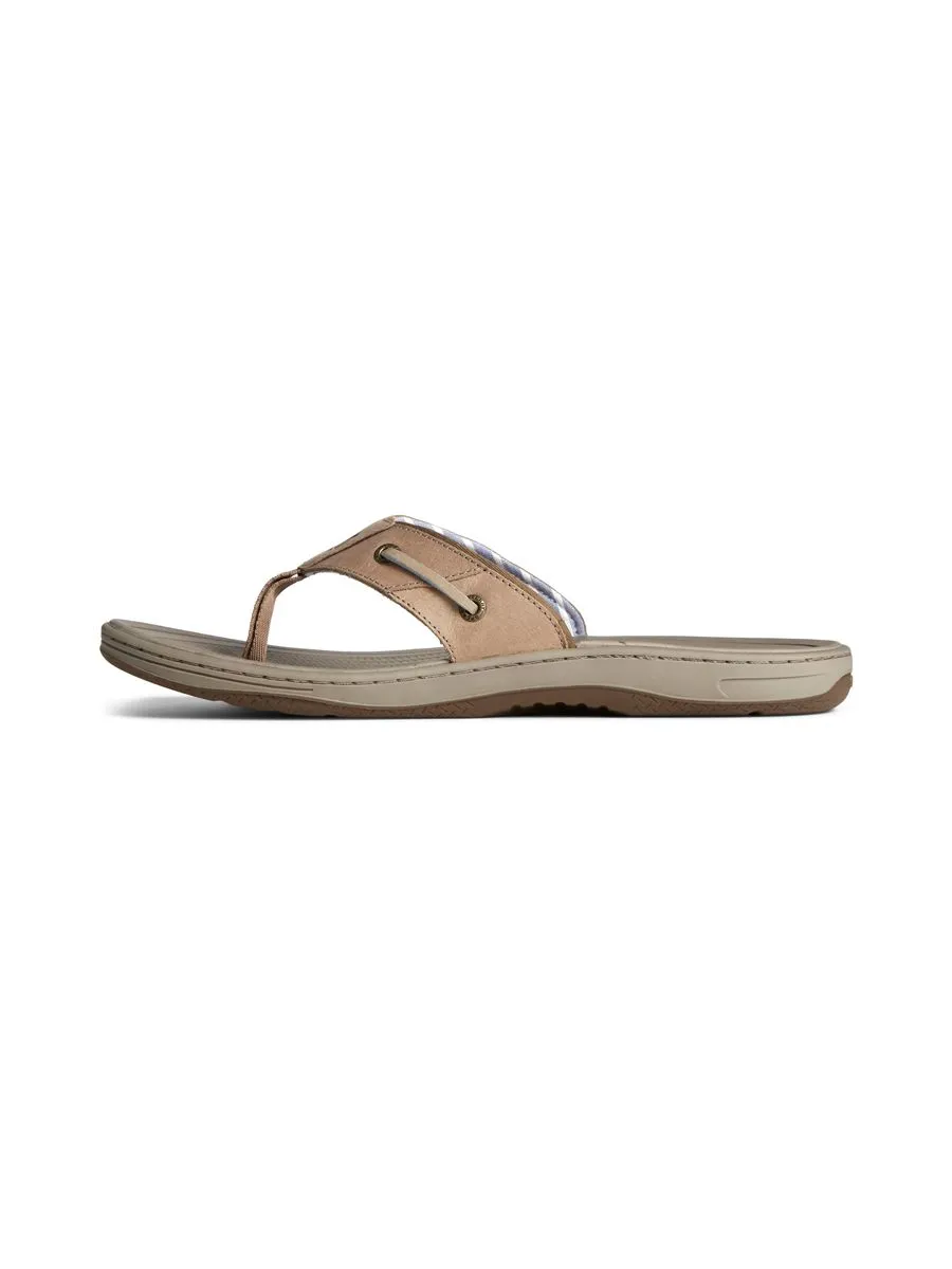SPERRY MEN BAITFISH THONG LEATHER GREY