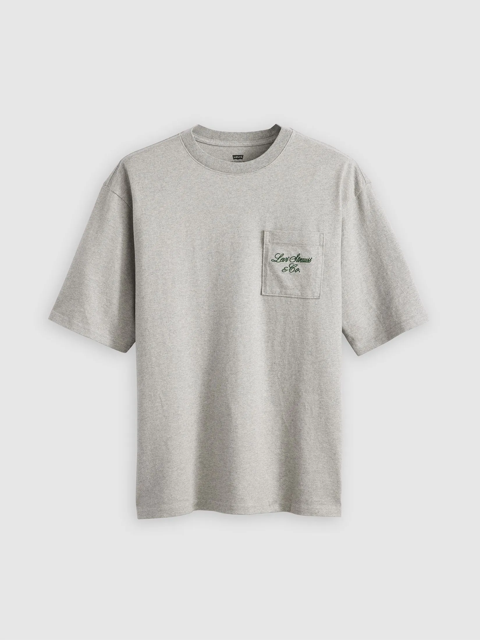 LEVI'S Men's Half-Sleeve Graphic Pocket T-Shirt Grey