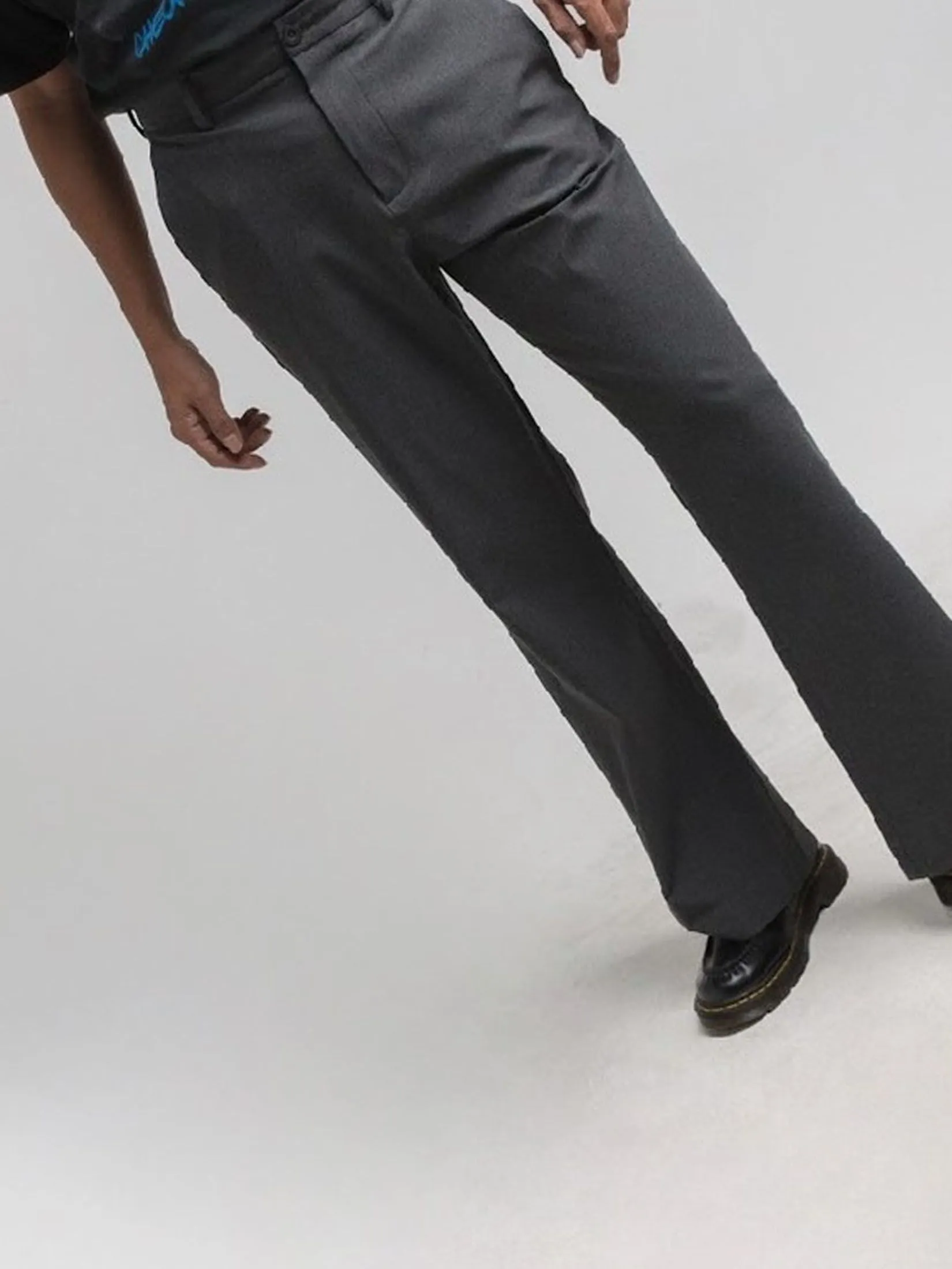 ERA-WON Men Semi Flare pant Grey