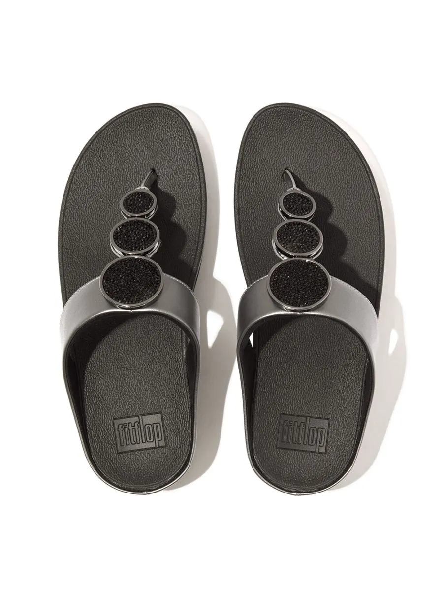FitFlop™ WOMEN'S HALO BEAD-CIRCLE METALLIC HJ1-B06 BLACK