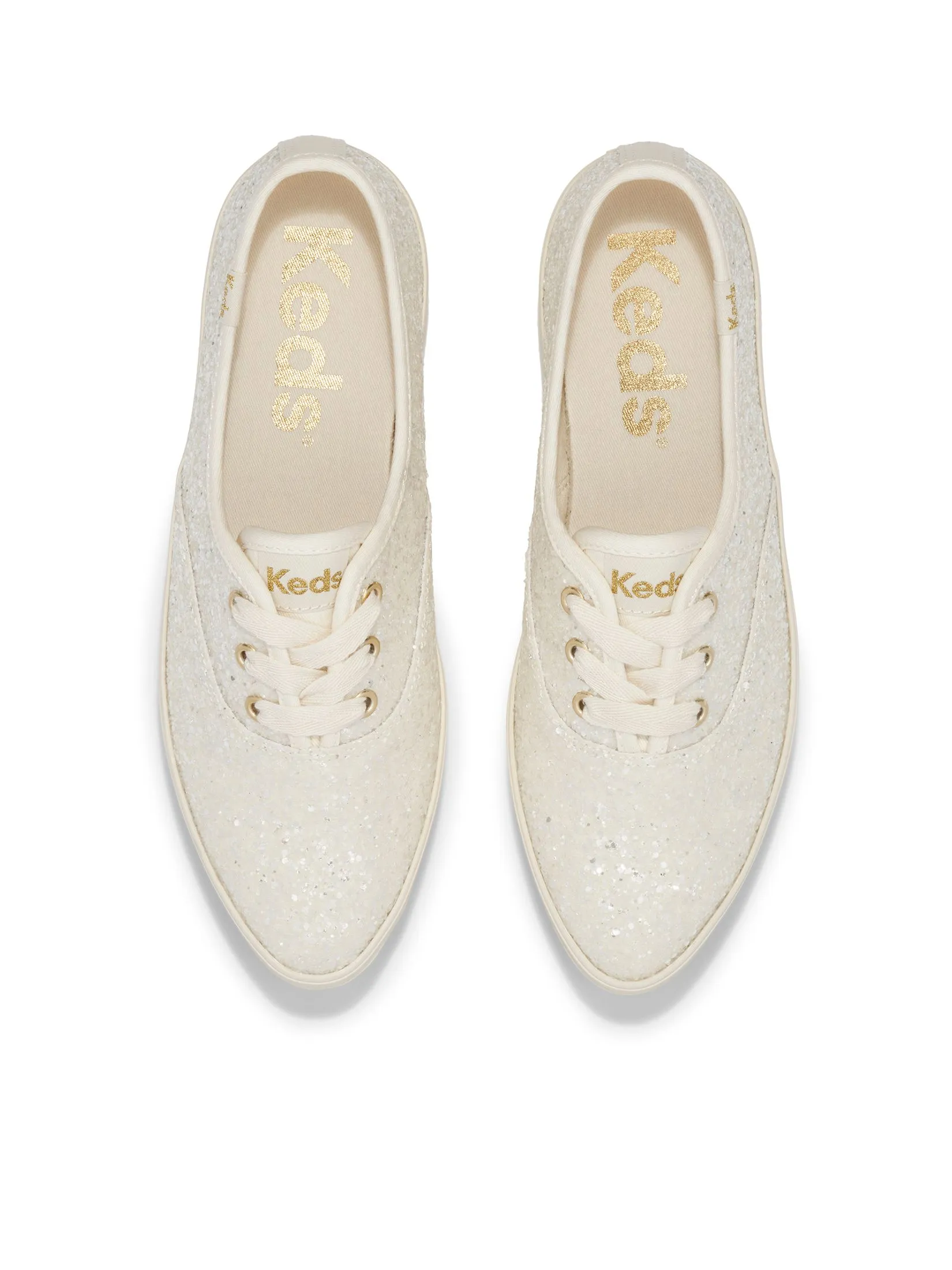 KEDS Women Point Glitter Celebrations Beige