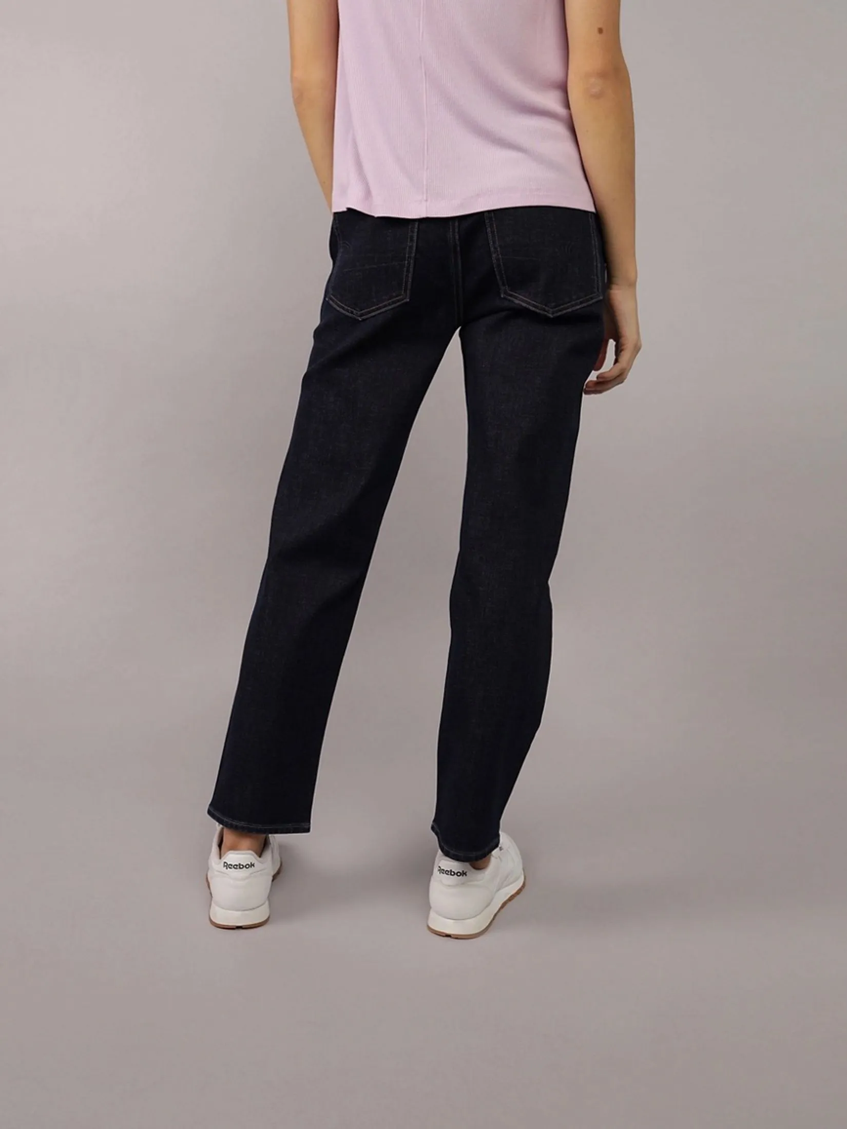 AMERICAN EAGLE WOMEN SUPER HIGH-RISE ANKLE STRAIGHT JEANS-VPP 852 CLEAN RINSE