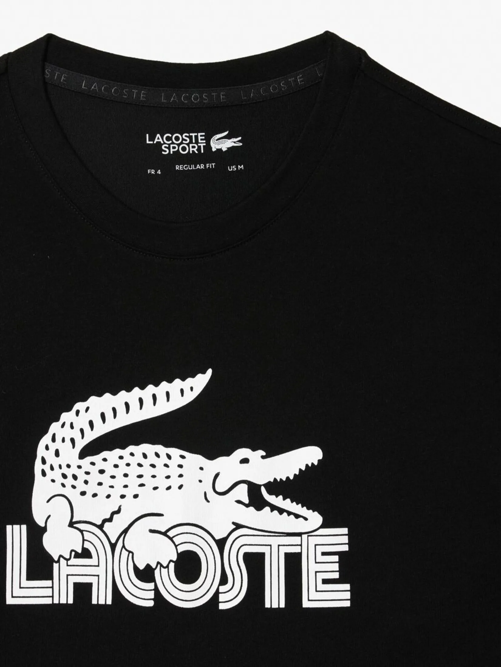 LACOSTE Ultra Dry Cotton Sport T-shirt Black