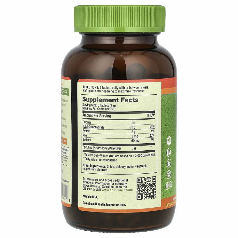 Nutrex Hawaii, Pure Hawaiian Spirulina, 400 таблеток