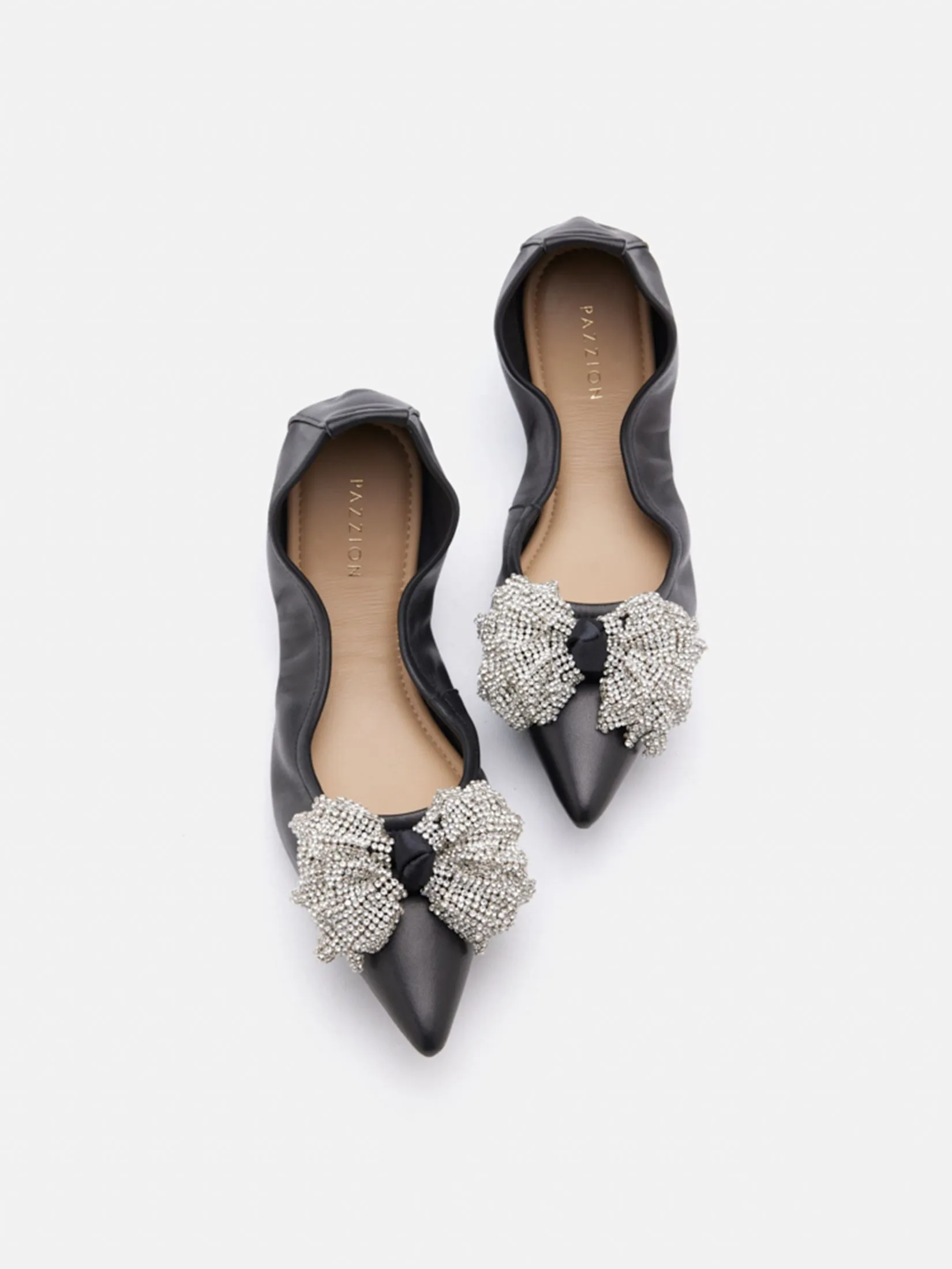 PAZZION Women Foldable Flats Embellishment