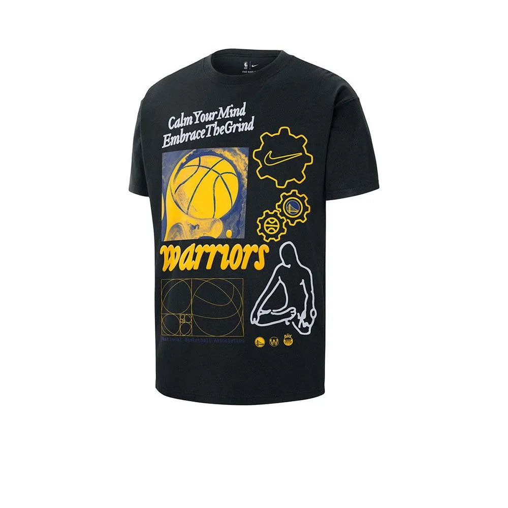 NIKE Men Basketball T-Shirt Golden State Warriors Courtside Black - NI083AP623EFTH