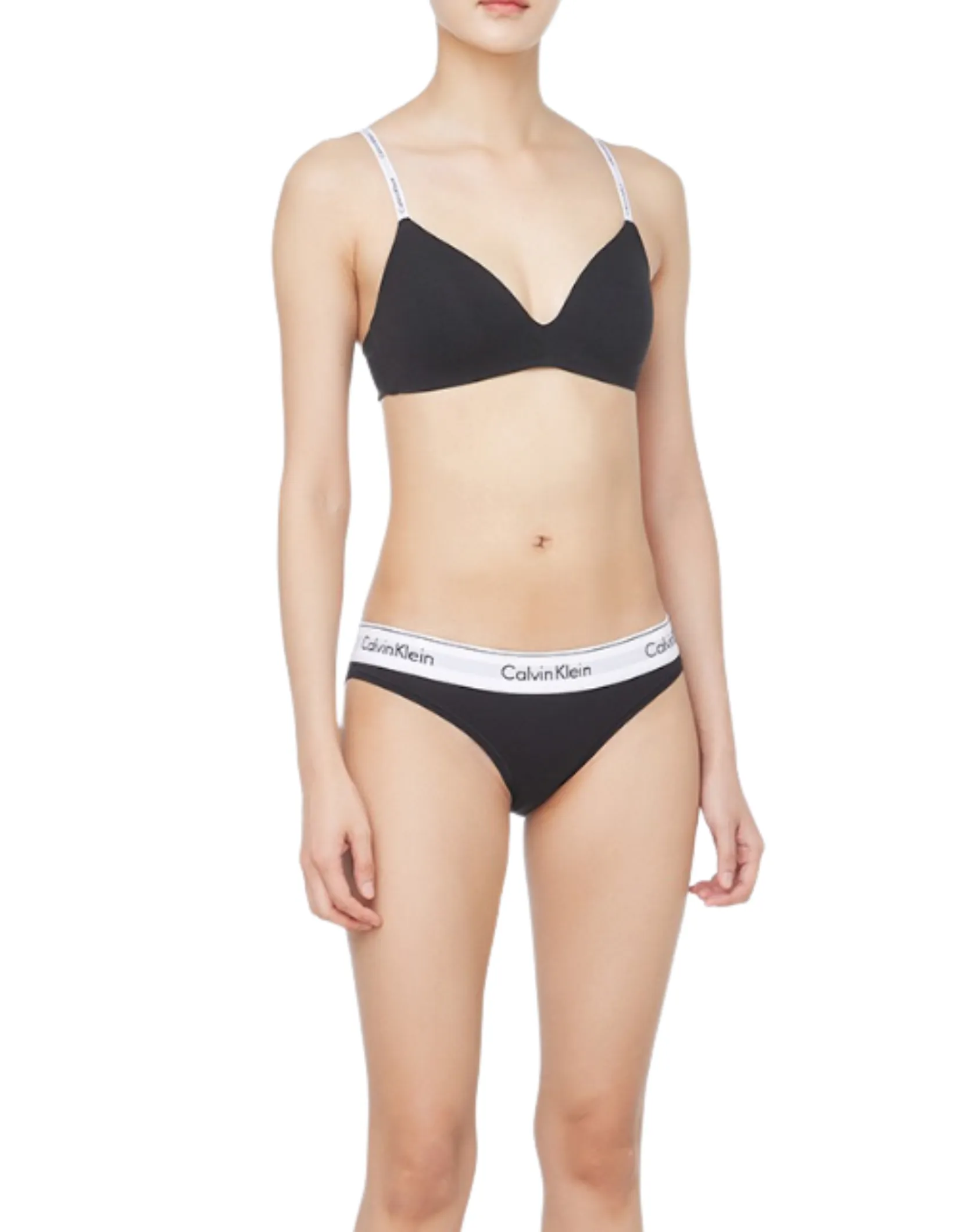 CALVIN KLEIN Women's Icon Cotton Modal Lightly Lined Bralette Black