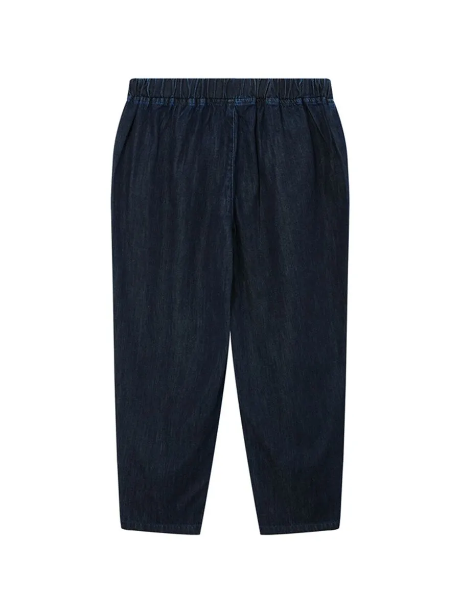 GIORDANO Women's Relax Elastic Viscose Denim Jeans Denim blue