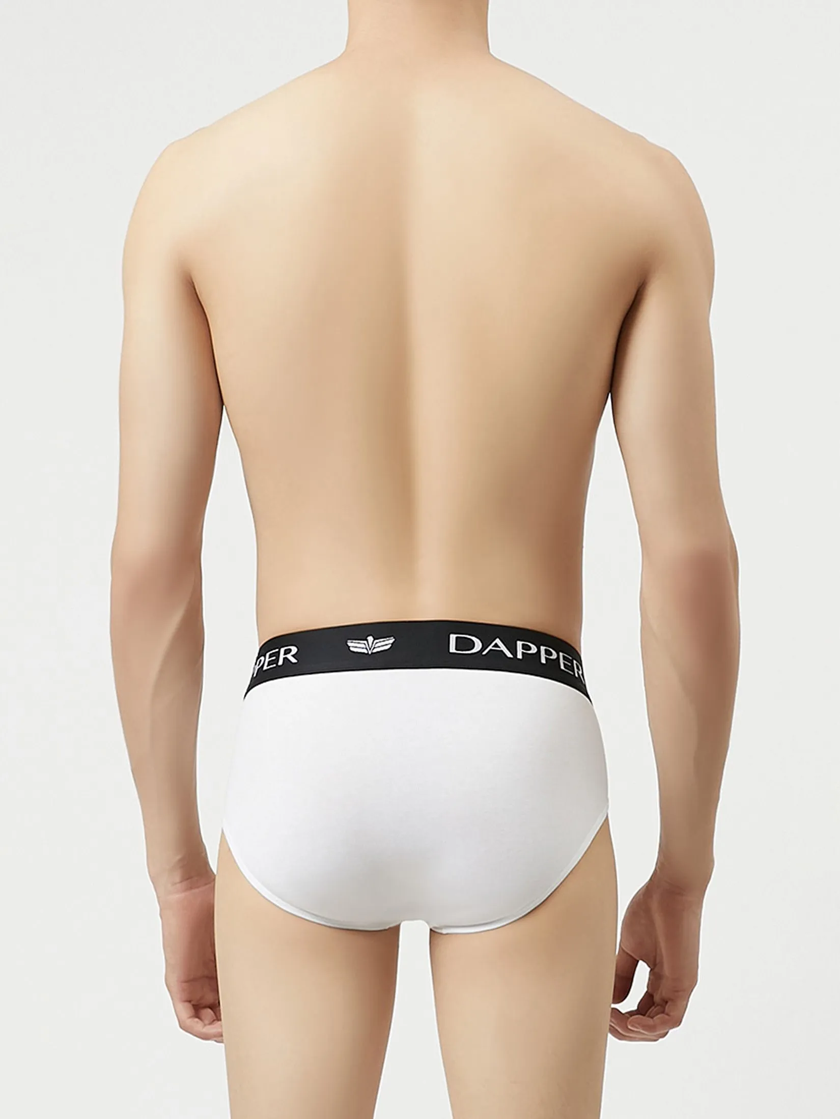 DAPPER DAPPER Iconic Pima Cotton Briefs White (Pack 2 Pcs.)