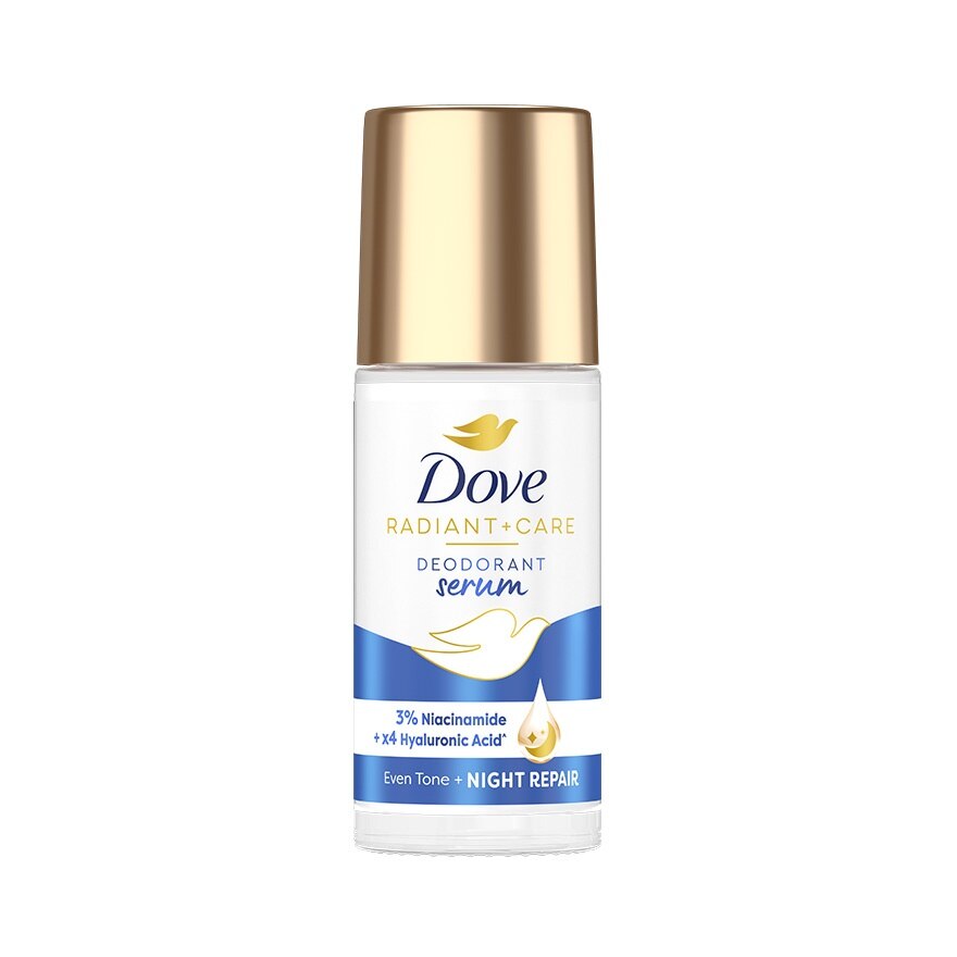 Dove Radiant + Care Deodorant Serum Roll-On 3 Niacinamide +X4 Hyaluronic Acid 45 Ml. - Navy