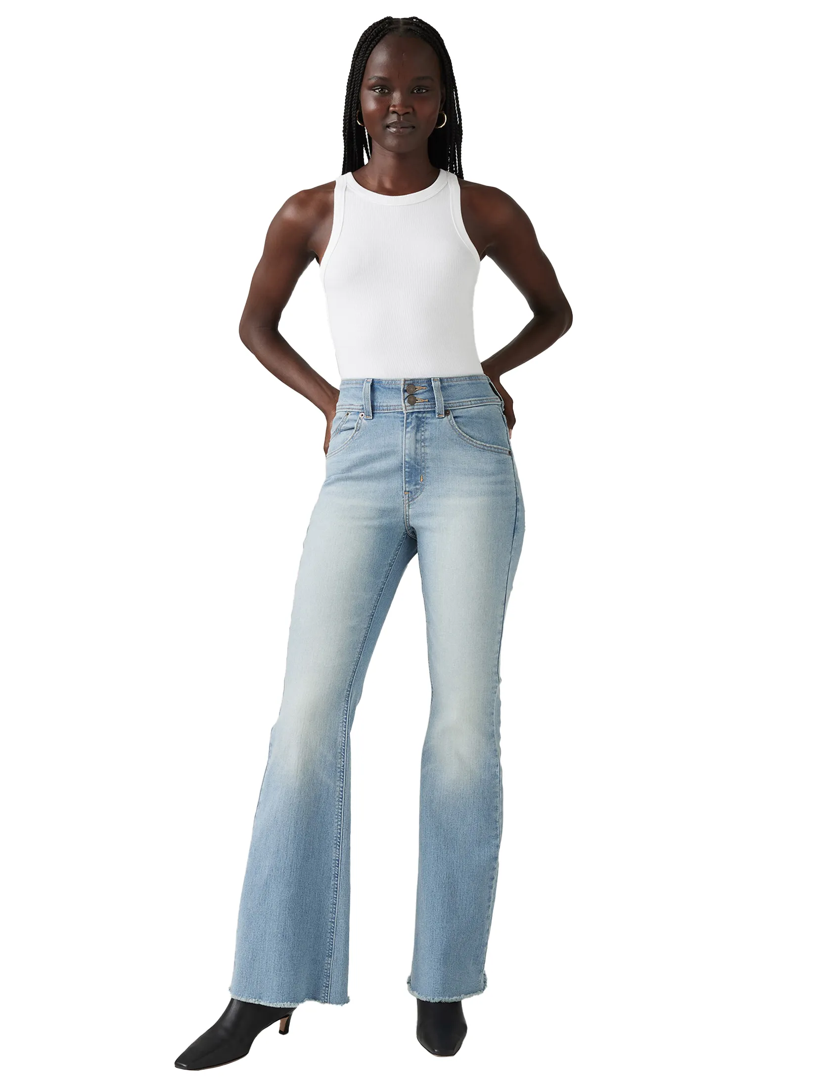 LEVI'S Women's Retro 726 High-Rise Flare Jeans Light Blue
