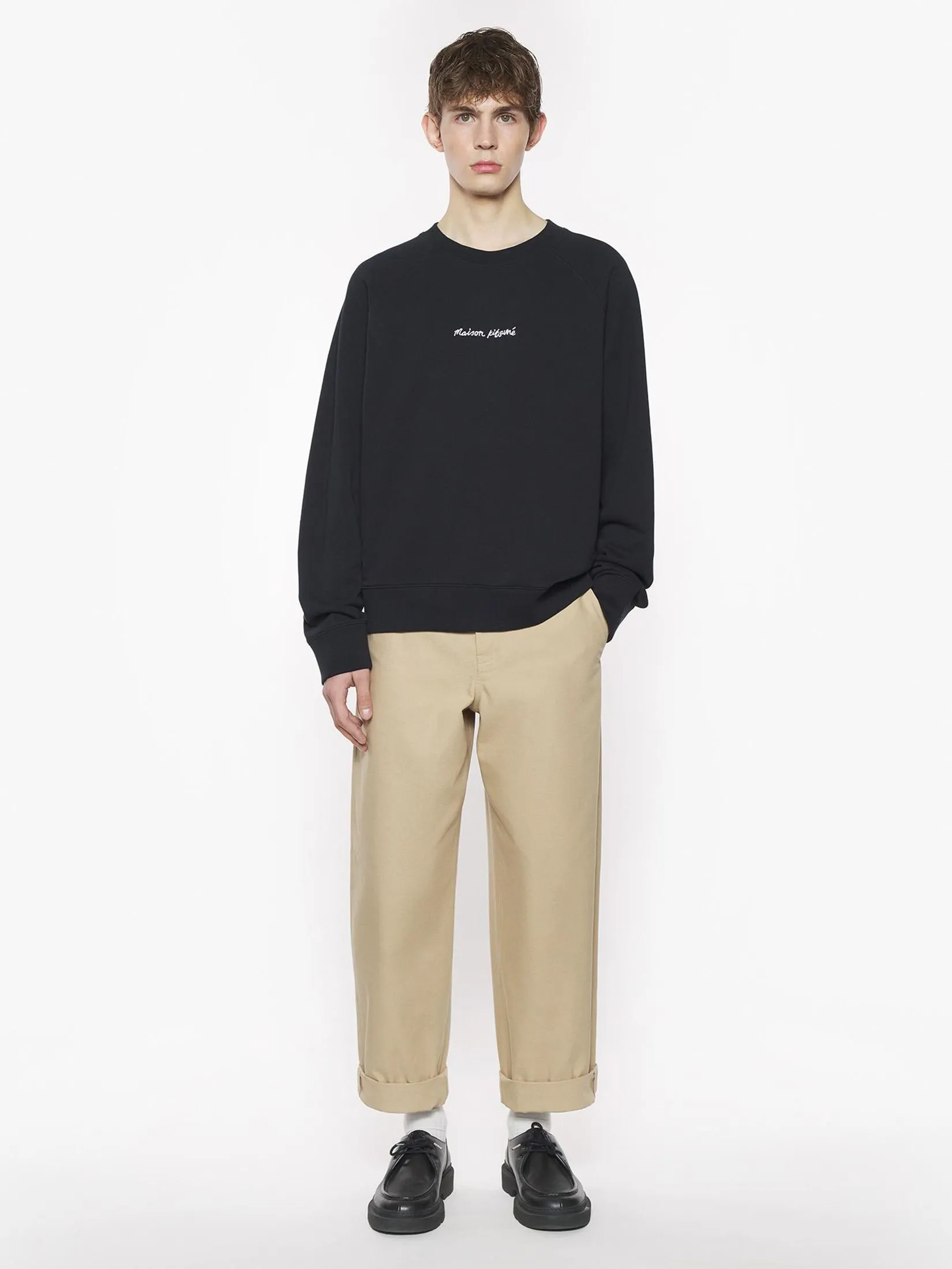 MAISON KITSUNÉ Men Sweatshirt Embroidery Oversize