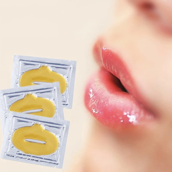 Коллагеновая маска для губ с золотом 1 или 10 шт