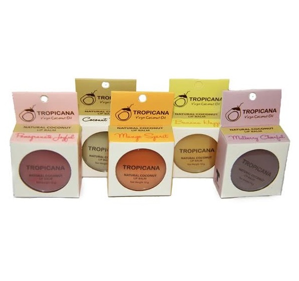 Бальзам для губ на кокосовом масле Tropicana 10 гр 3 аромата