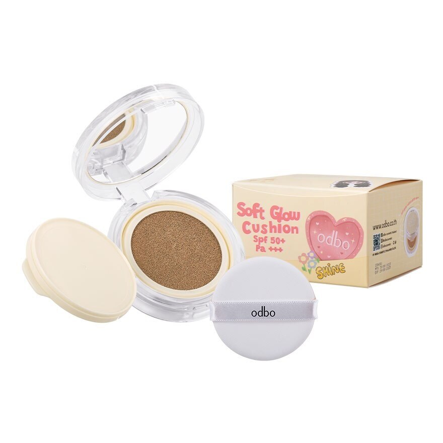 Odbo Glow SPF50+ PA+++ Cushion 11g 03 - 03 Medium Tan-Tan