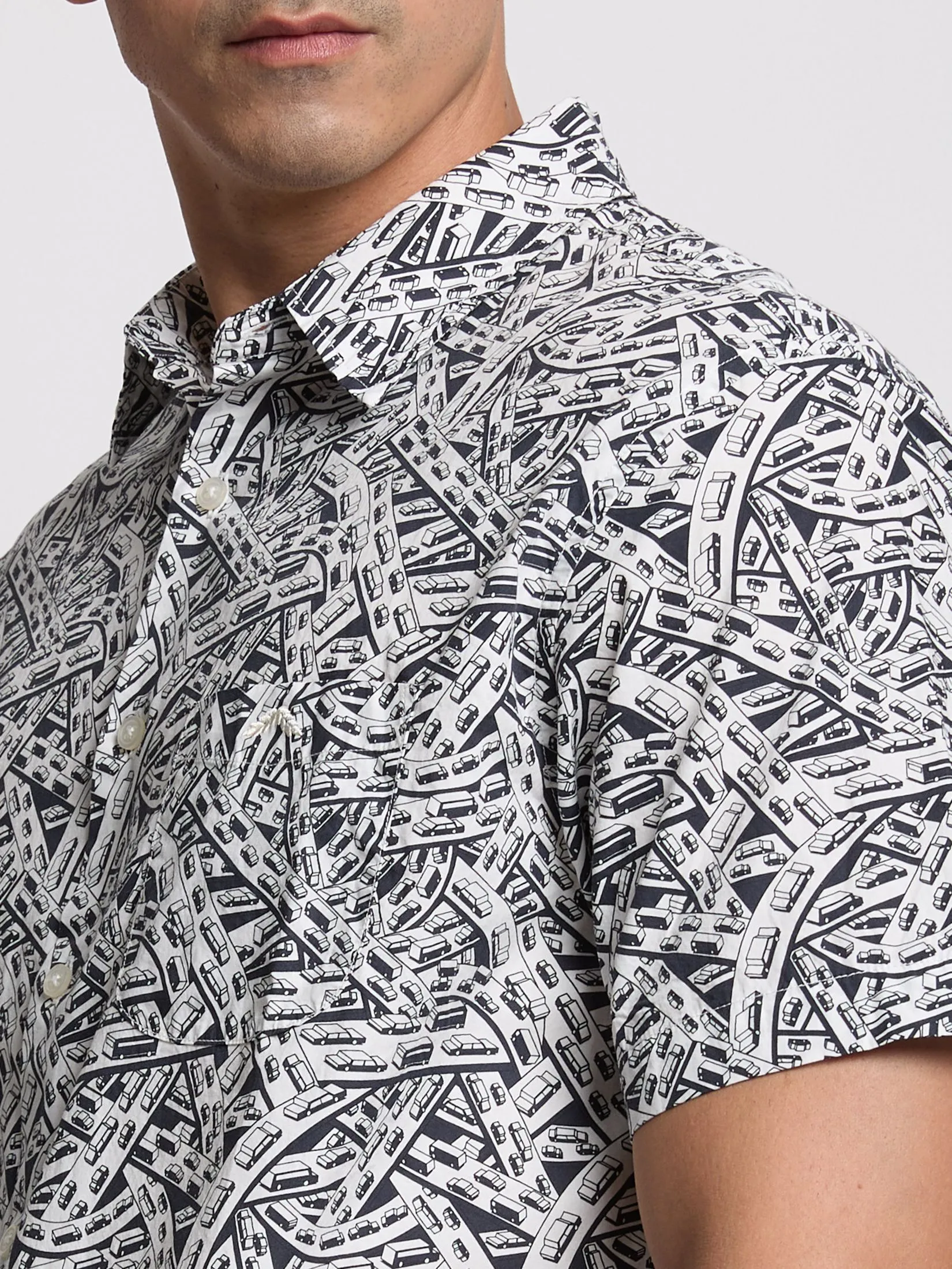 ALUMNUS Men Shirt Short Sleeves 2506SSSL18 Black