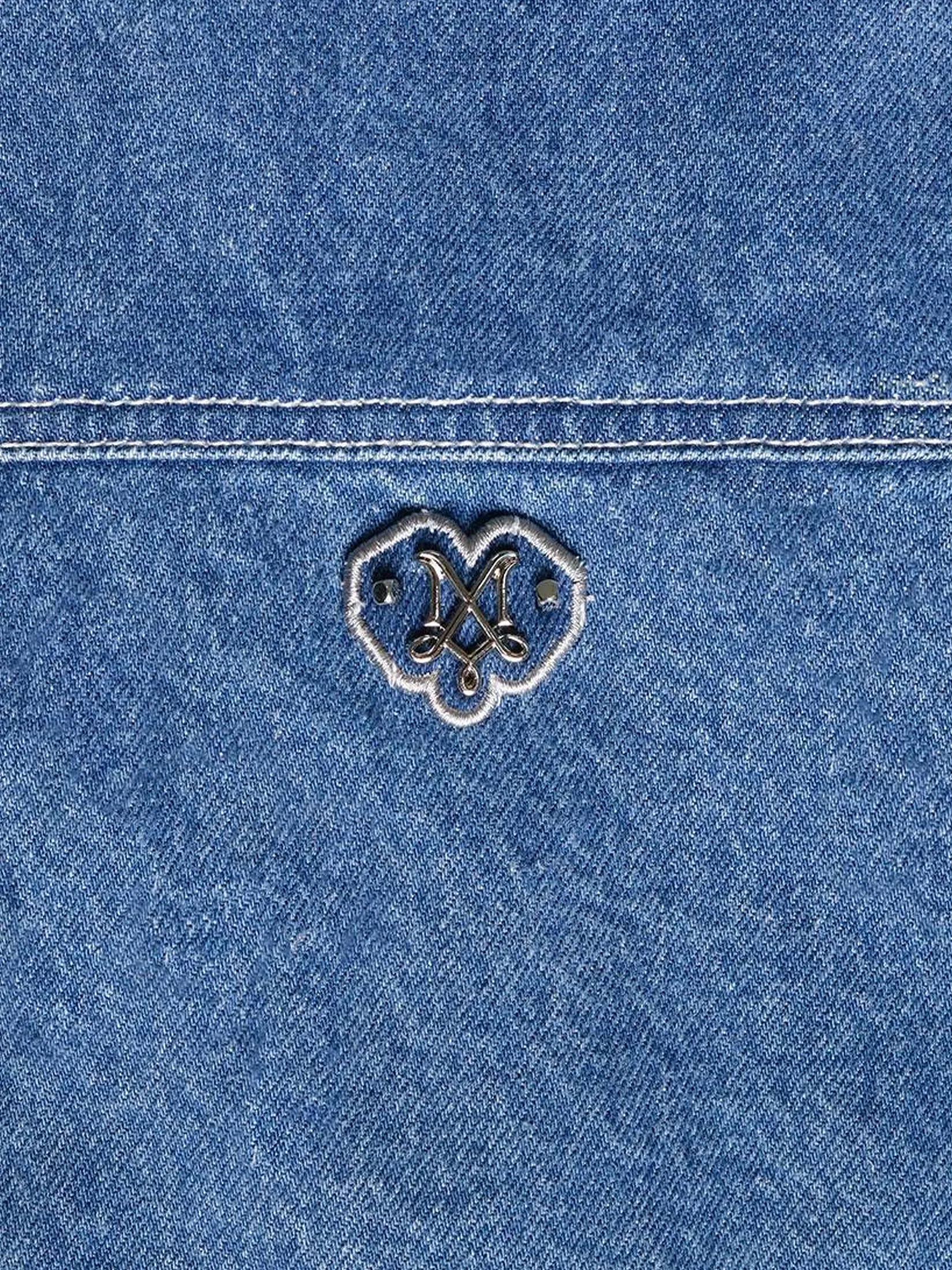 SABINA MERGE X SABINA Woman Meri Denim Top - Light Blue