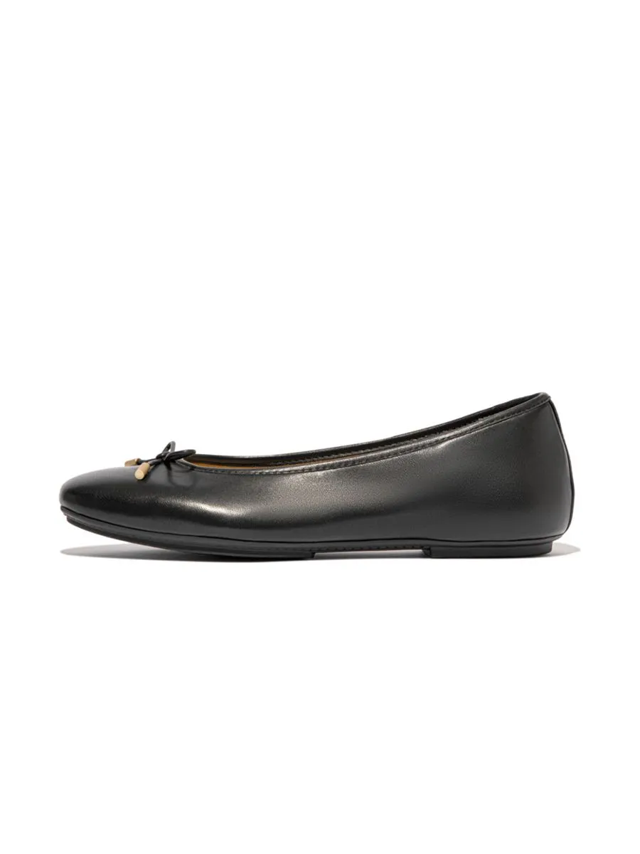 FitFlop™ WOMEN'S DELICATO BOW SOFT BALLET FLATS BLACK
