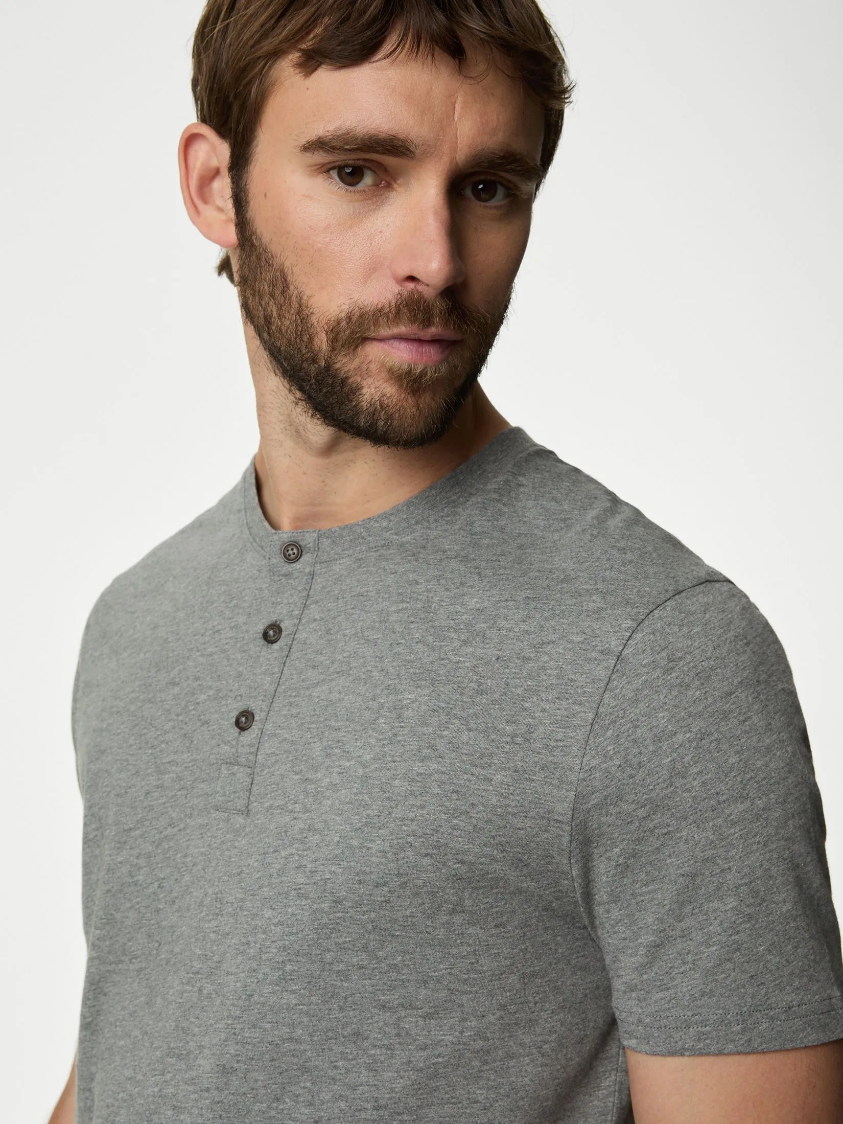 MARKS & SPENCER Men Pyjama Set Pure Cotton Checked Teal Mix