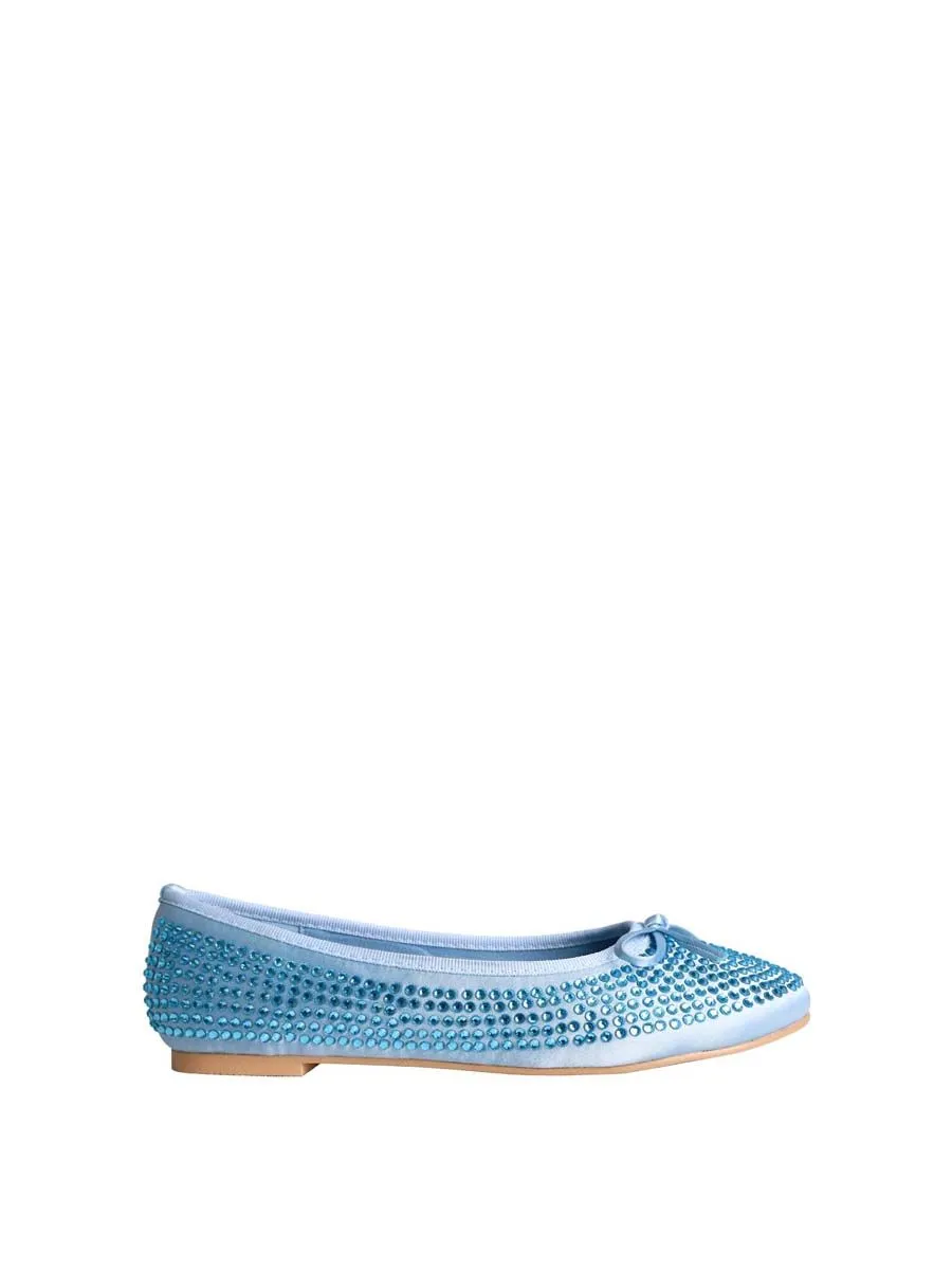 VILLAINS SF GLITTER Women's Ballet Flats BLUE Size - 36 EU