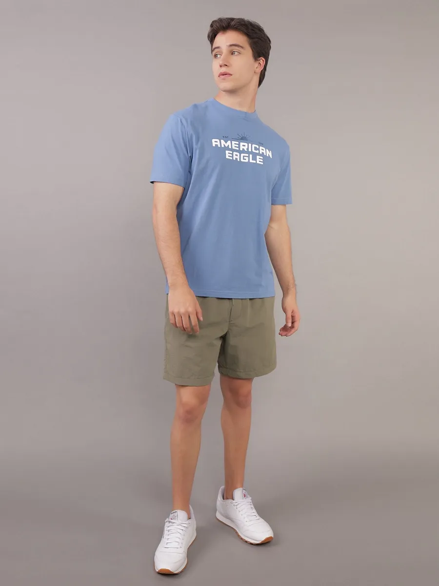 AMERICAN EAGLE MEN G SS 1 SET IN TEE- PC DYE + SERIOUSLY SOFT WASH 400 BLUE