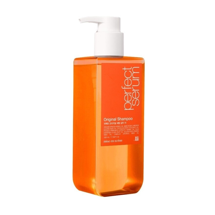 Mise En Scene Shampoo Perfect Serum Original 530 Ml. ฟื้นบำรุงผมแห้งเสียและแตกปลาย