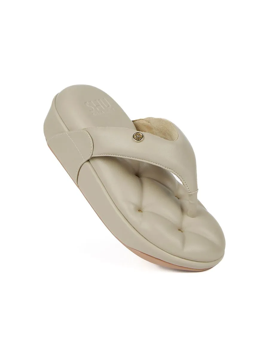 SHU WOMEN  SOFASHOES 2.5" CLASSIC THONGS - NUDE