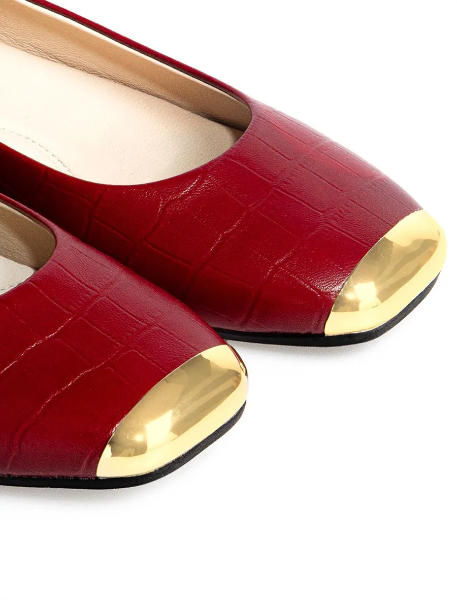 KENNETH COLE WOMEN FLATS ASTAIRE FLATS  X ANNE THONGPRASOM / BORDEAUX WINE CROC