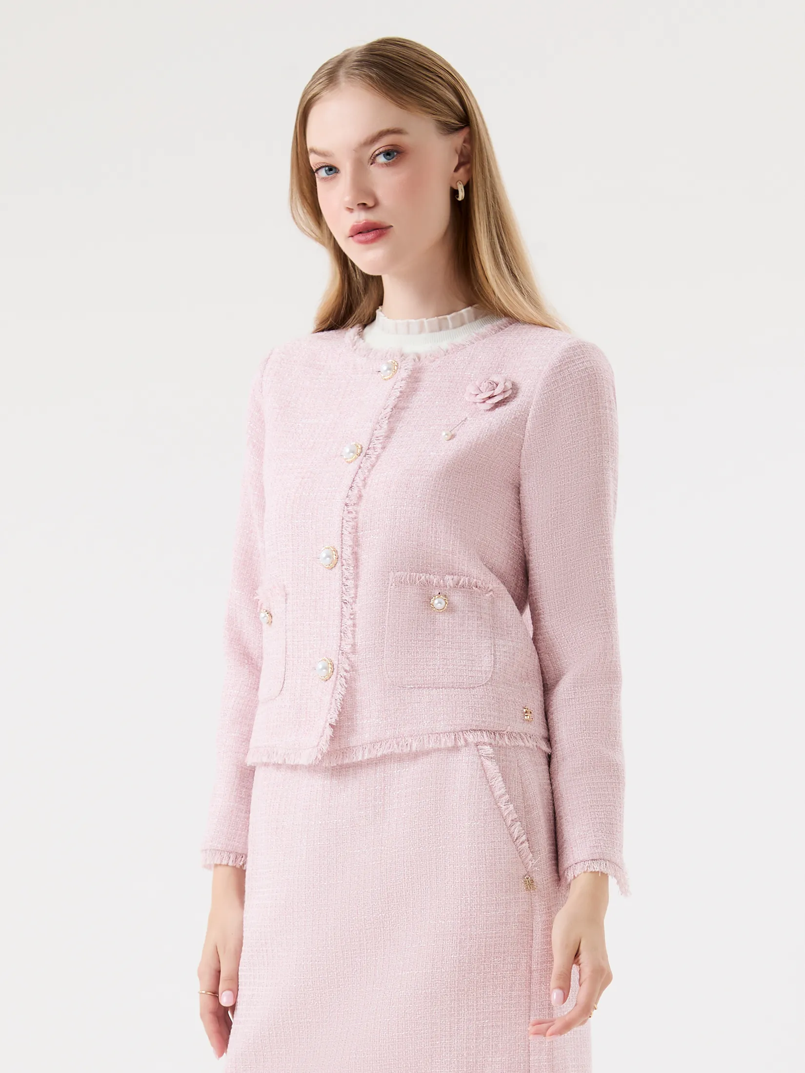 ESPADA Tweed Jacket Woman Pink