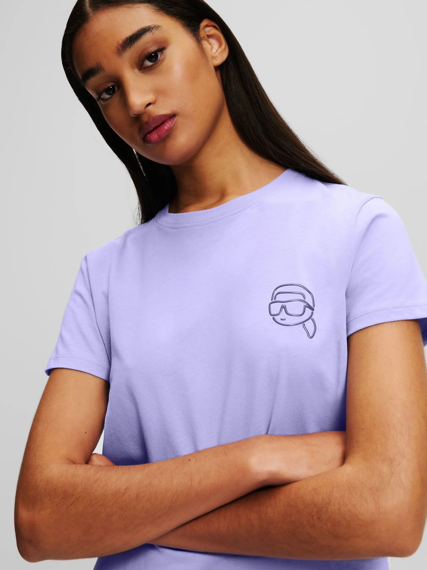 KARL LAGERFELD IKONIK 2.0 JELLY T-SHIRT SWEET LAVENDER