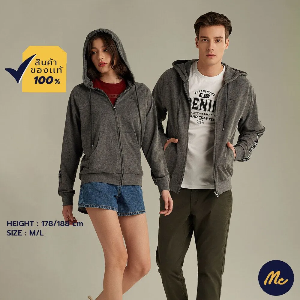 MC JEANS Unisex hoodie gray MJHP173