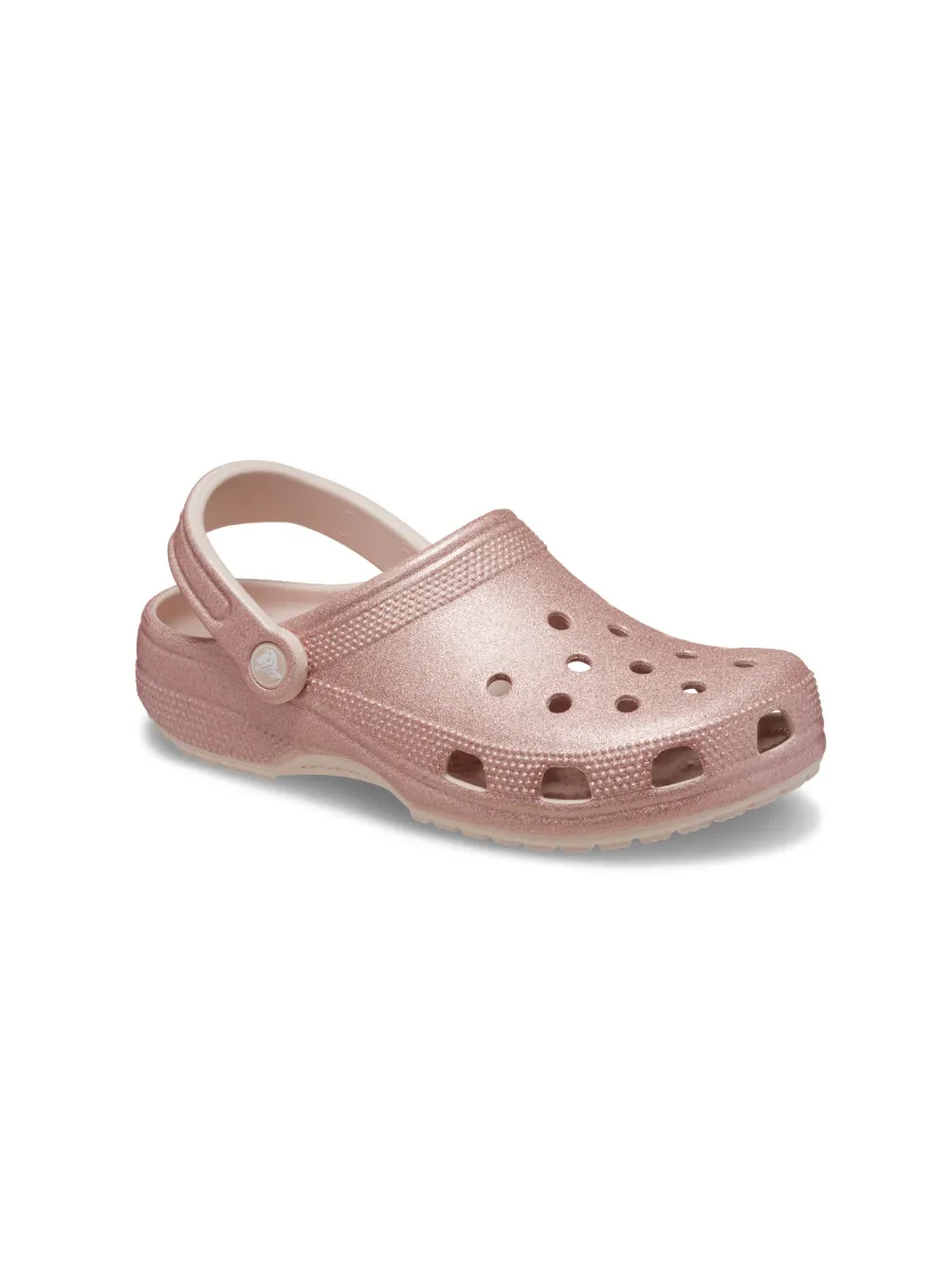 CROCS UNISEX'S CLASSIC GLITTER CLOG - QUARTZ GLITTER