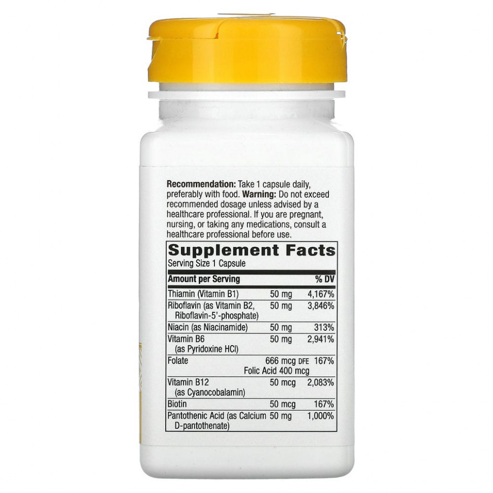 Nature's Way, комплекс витаминов B-50, 100 капсул