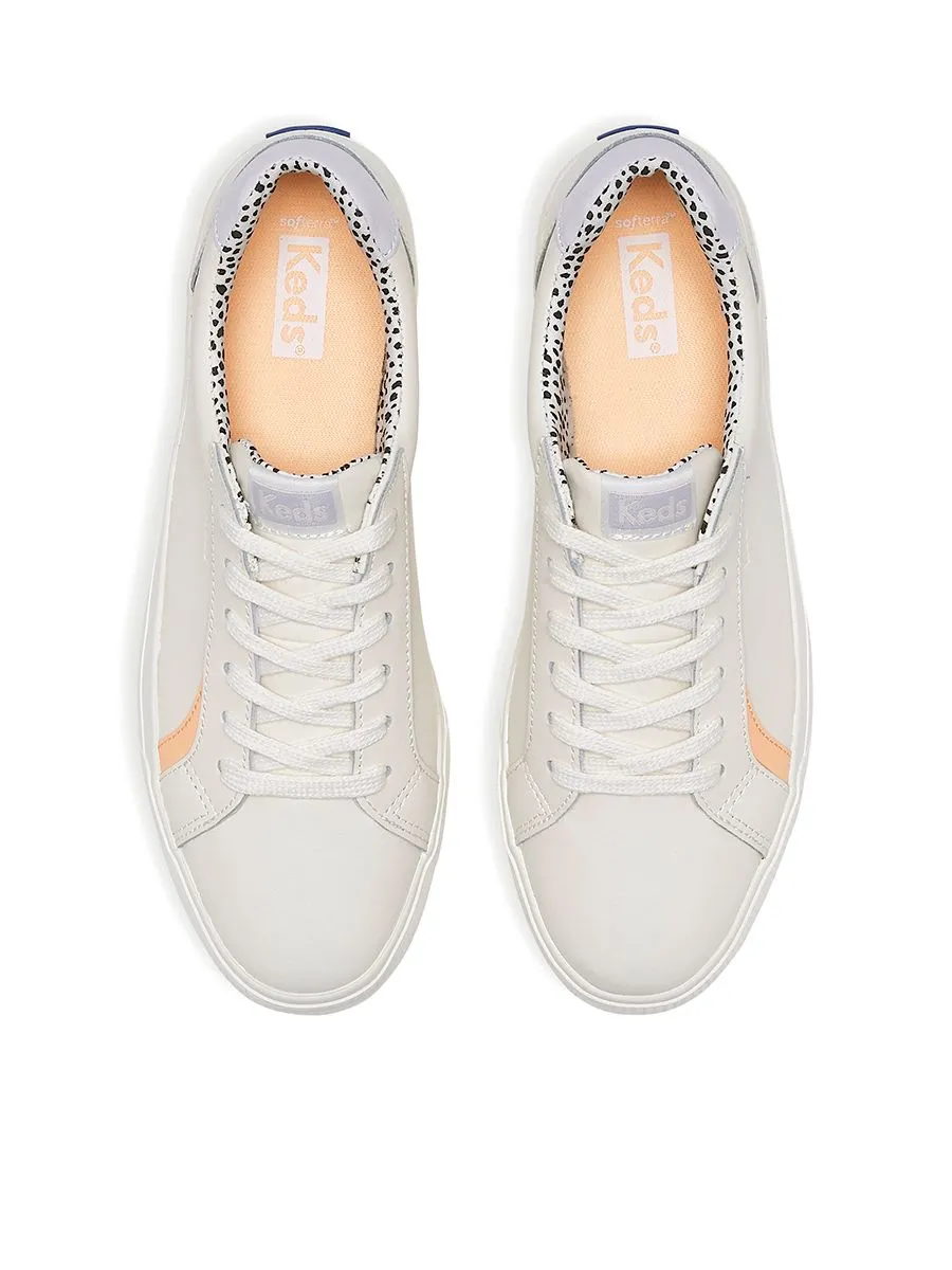 KEDS Women Pursuit Leather Pop Lining Cream/Multi
