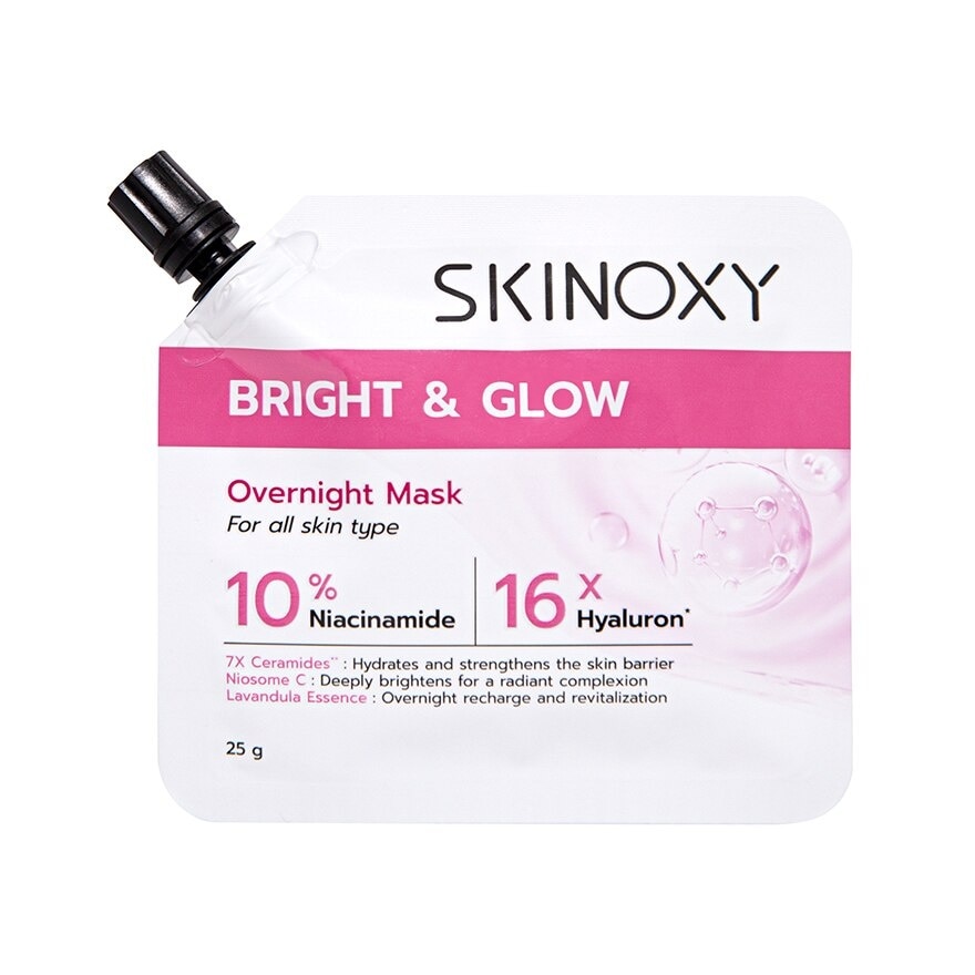 Skinoxy Overnight Mask Bright  Glow 25 G. - Pink