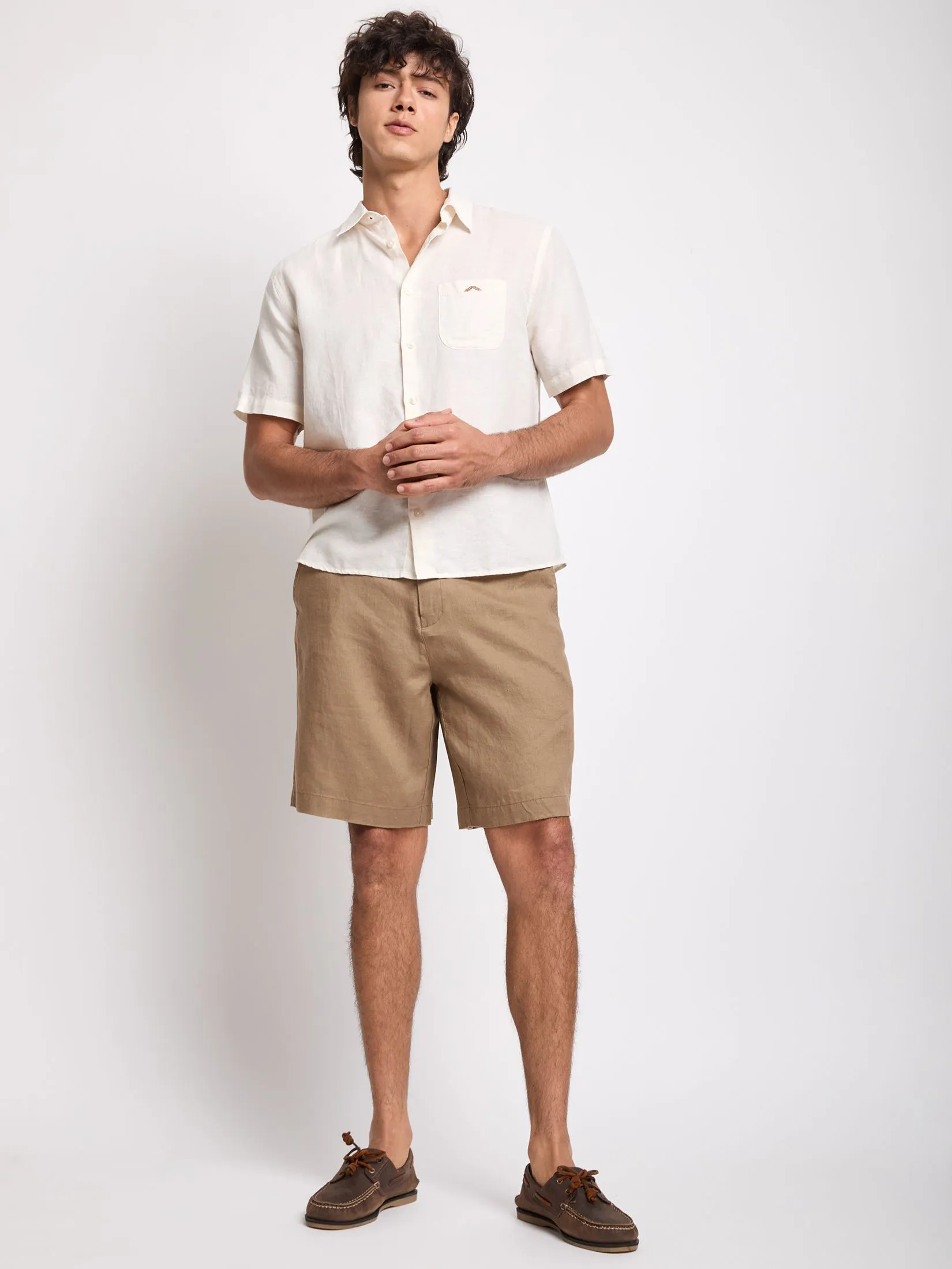 ALUMNUS Men Shirt Short Sleeves Collar Neck