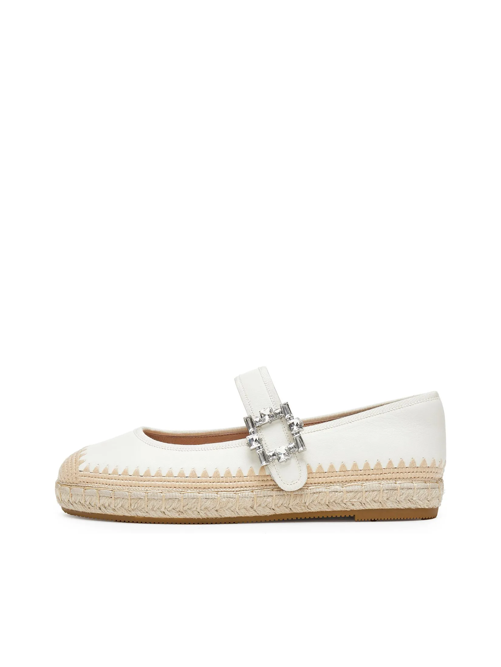 STACCATO Women Espadrilles Crystal Buckle Closure Beige