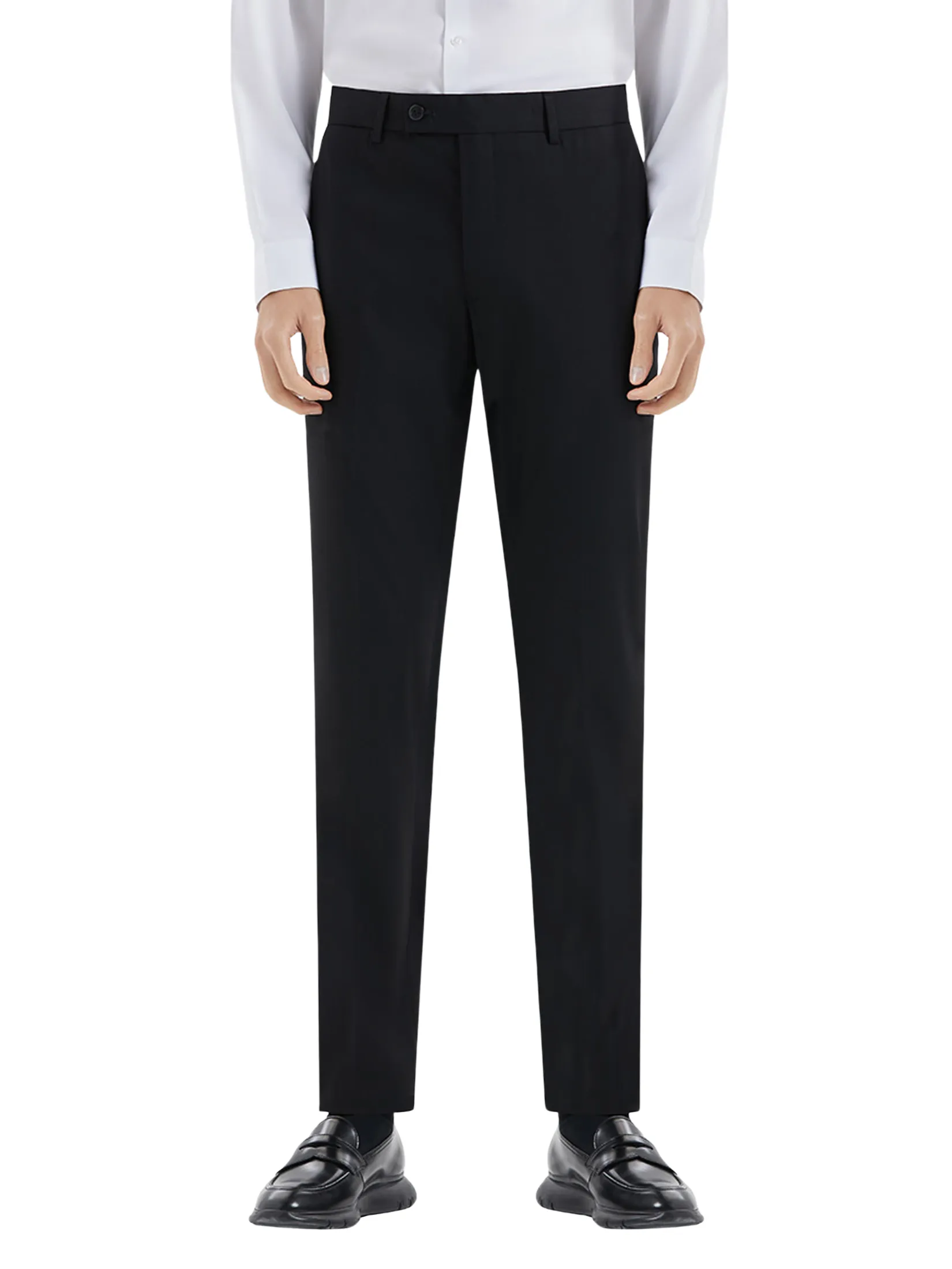 DAPPER DAPPER TECHFLEX Slim-Fit Stretch Trousers Black