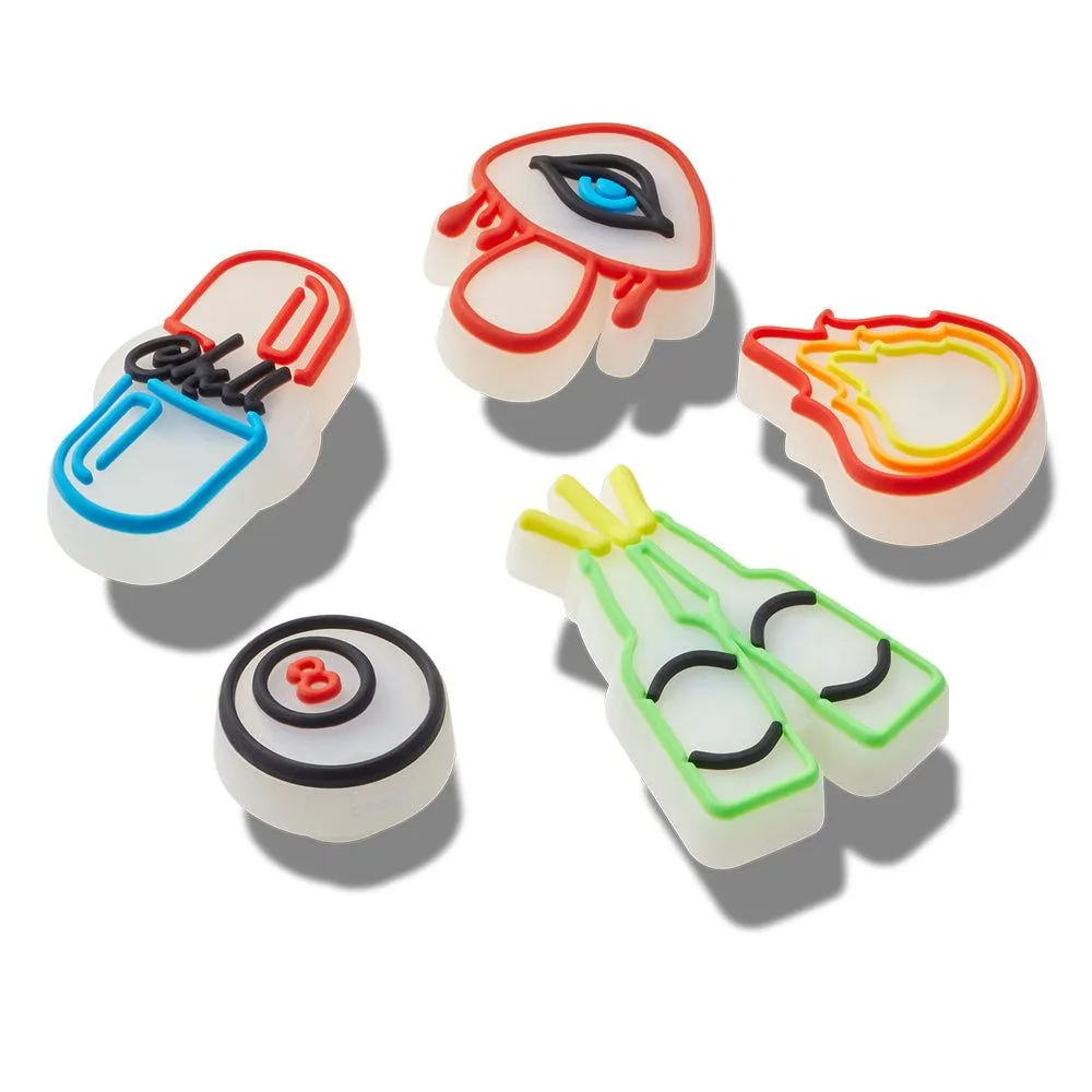 CROCS Jibbitz Shoes Charm Lights Up Chill Out 5-Pack Multi Color - CR024AC098EJTH