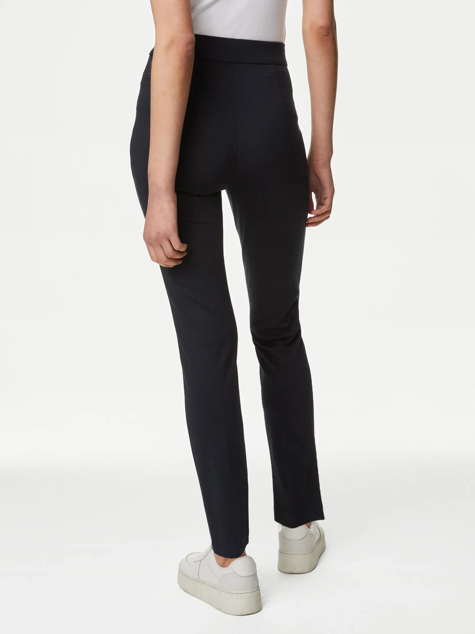 MARKS & SPENCER Women Trousers Jersey Slim Fit Ankle Grazer