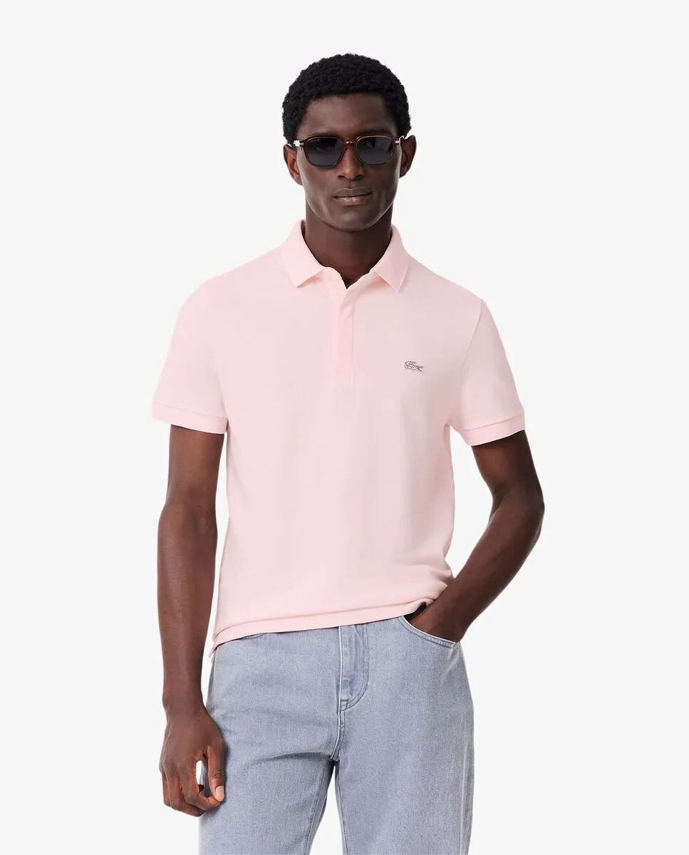 LACOSTE Regular Fit Paris Stretch Piqu  Polo Shirt Pink