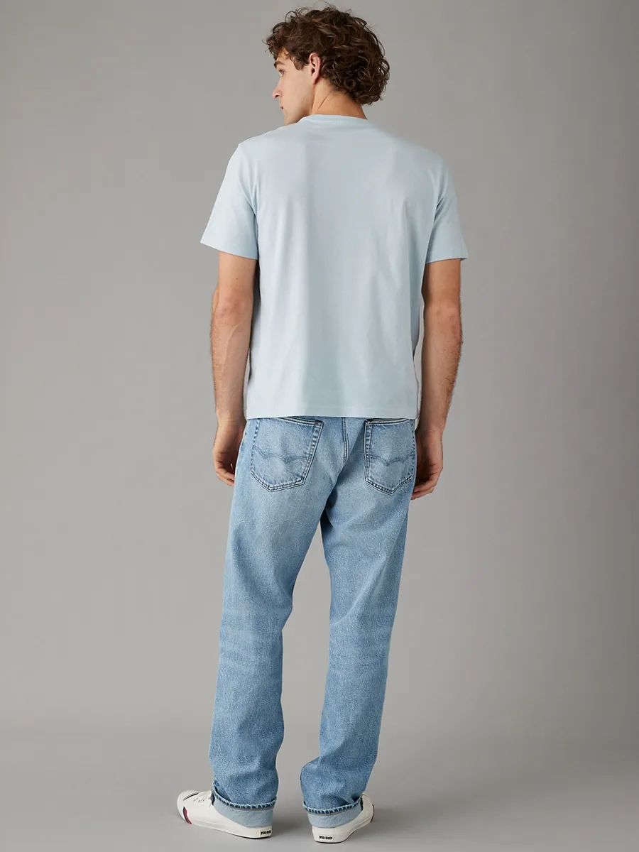 AMERICAN EAGLE MEN G SS SP/SUM CORE BRAND SET IN TEE- CVC 160 DD + SERIOUSLY SOFT WASH 404 ICE BLUE